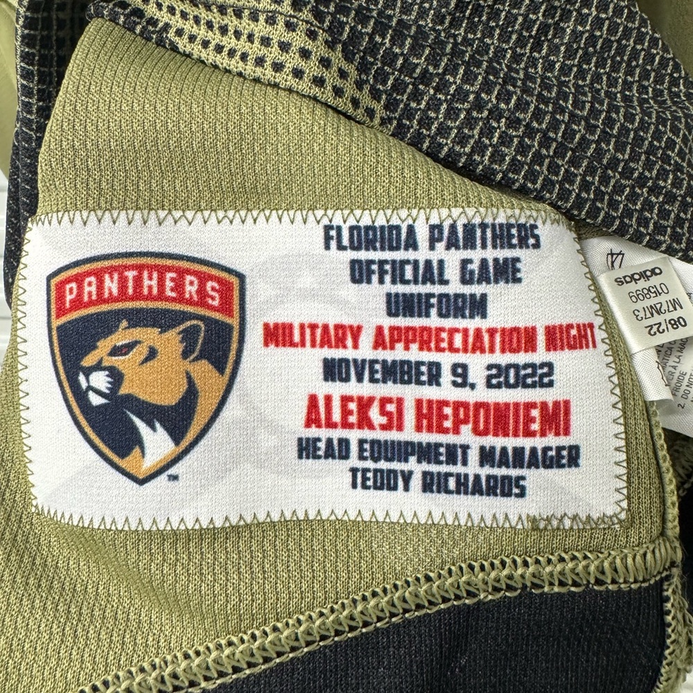 Florida Panthers Adidas GAME WORN Military Appreciation Camo NHL Hockey Jersey56